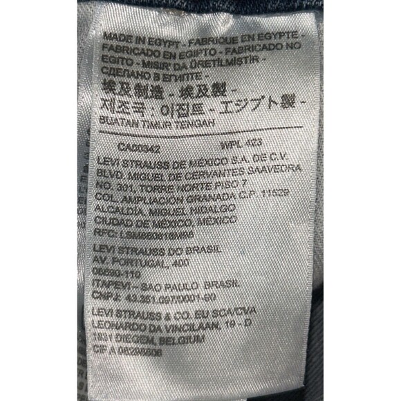 Levis 514 Jeans Mens 34x32 Blue Straight Fit Denim Medium Wash Casual - Picture 10 of 11